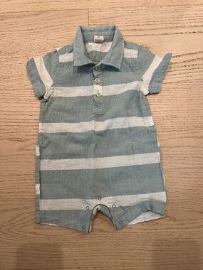 Tucker + Tate Striped Polo Romper – 6 Months